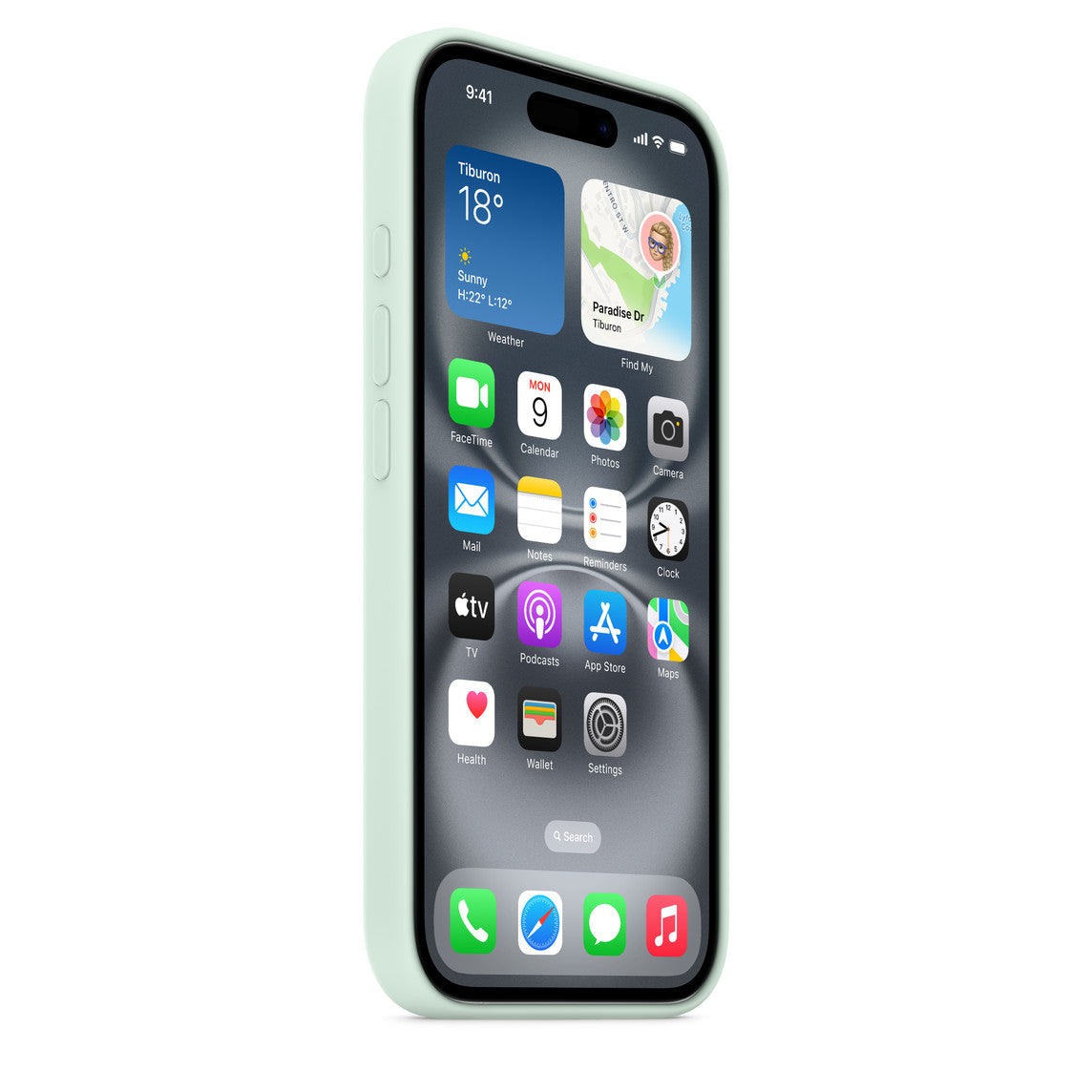 Apple Silikonowe etui z MagSafe do iPhone'a 16 Plus - woda morska