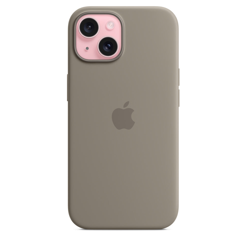 Apple silikonowe etui z MagSafe do iPhone’a 15 Plus – popielaty brąz