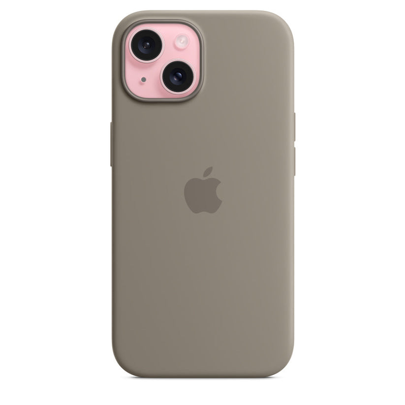Apple silikonowe etui z MagSafe do iPhone’a 15 Plus – popielaty brąz