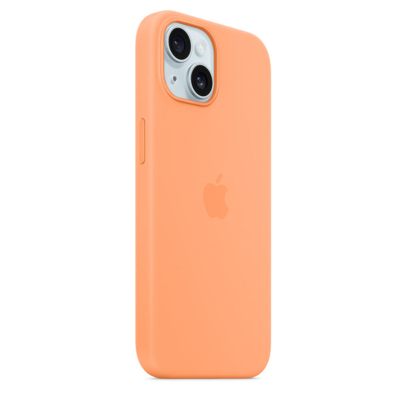 Apple silikonowe etui z MagSafe do iPhone’a 15 Plus – pomarańczowy sorbet