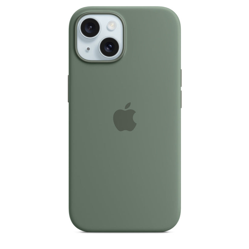 Apple silikonowe etui z MagSafe do iPhone’a 15 Plus – cyprysowe
