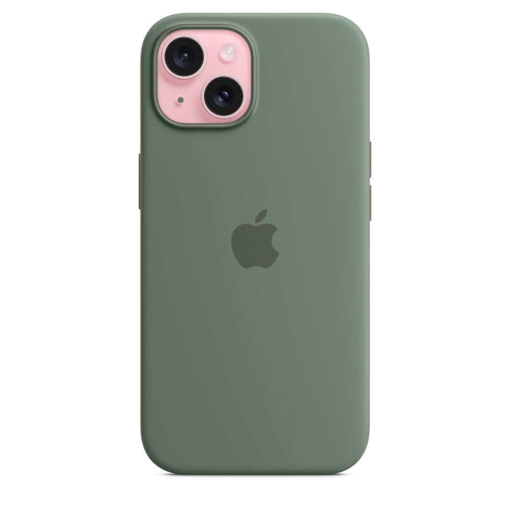 Apple silikonowe etui z MagSafe do iPhone’a 15 Plus – cyprysowe