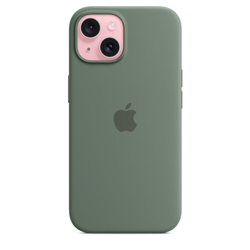 Apple silikonowe etui z MagSafe do iPhone’a 15 Plus – cyprysowe