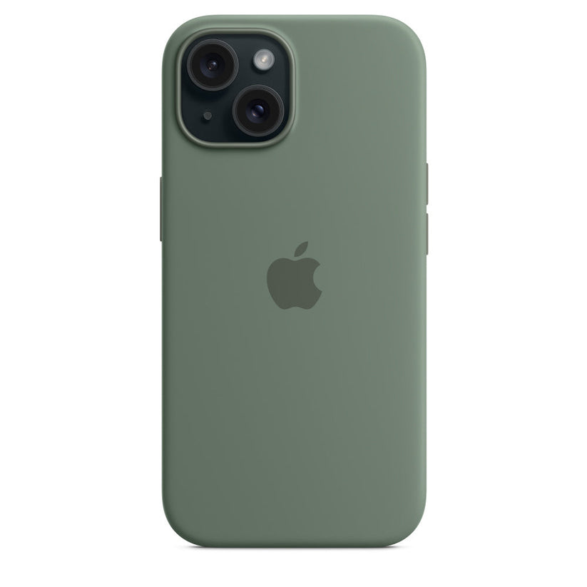 Apple silikonowe etui z MagSafe do iPhone’a 15 Plus – cyprysowe
