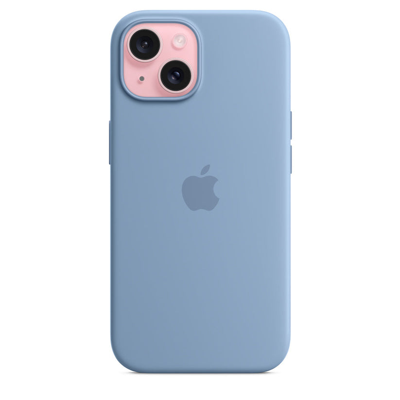 Apple silikonowe etui z MagSafe do iPhone’a 15 Plus – zimowy błękit