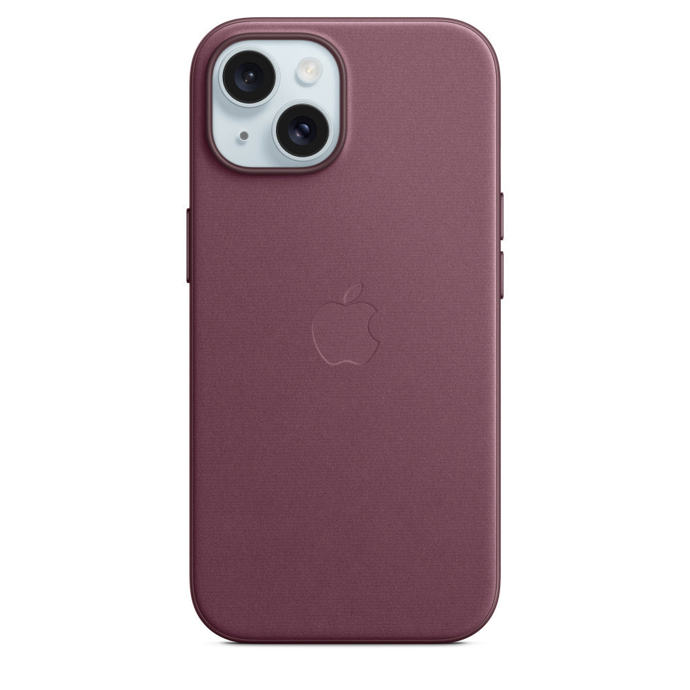 Apple etui z tkaniny FineWoven z MagSafe do iPhone’a 15 – rubinowa morwa