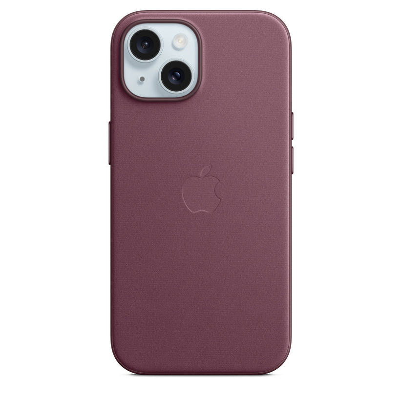 Apple etui z tkaniny FineWoven z MagSafe do iPhone’a 15 – rubinowa morwa