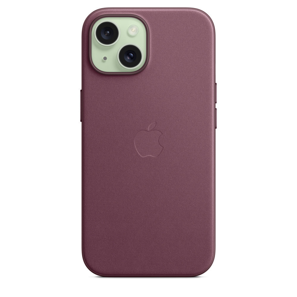 Apple etui z tkaniny FineWoven z MagSafe do iPhone’a 15 – rubinowa morwa