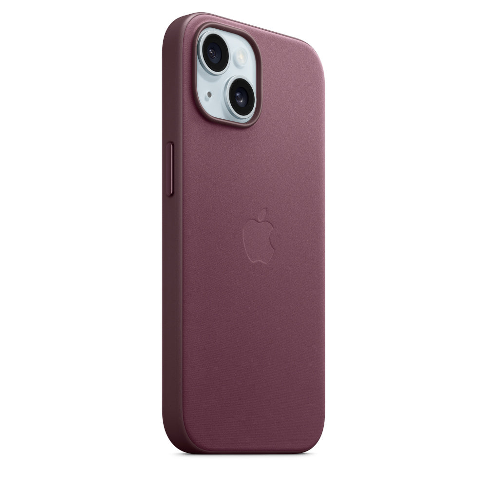 Apple etui z tkaniny FineWoven z MagSafe do iPhone’a 15 – rubinowa morwa