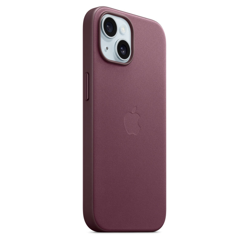 Apple etui z tkaniny FineWoven z MagSafe do iPhone’a 15 – rubinowa morwa