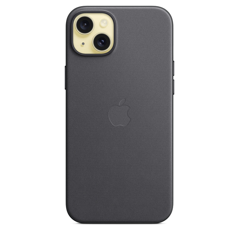 Apple etui z tkaniny FineWoven z MagSafe do iPhone’a 15 Plus – czarne