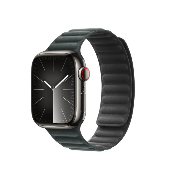 Apple Pasek karbowany magnetyczny w kolorze wiecznej zieleni do koperty 45 mm – rozmiar M L