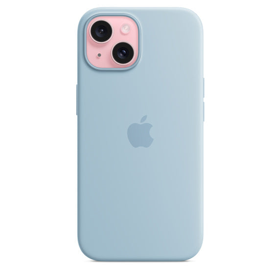 Apple silikonowe etui z MagSafe do iPhone’a 15 Plus – jasnoniebieski