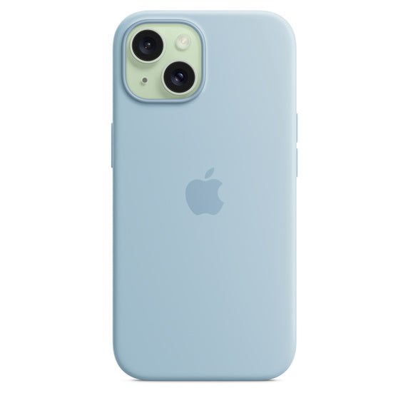 Apple silikonowe etui z MagSafe do iPhone’a 15 Plus – jasnoniebieski