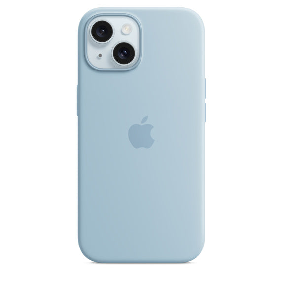 Apple silikonowe etui z MagSafe do iPhone’a 15 Plus – jasnoniebieski