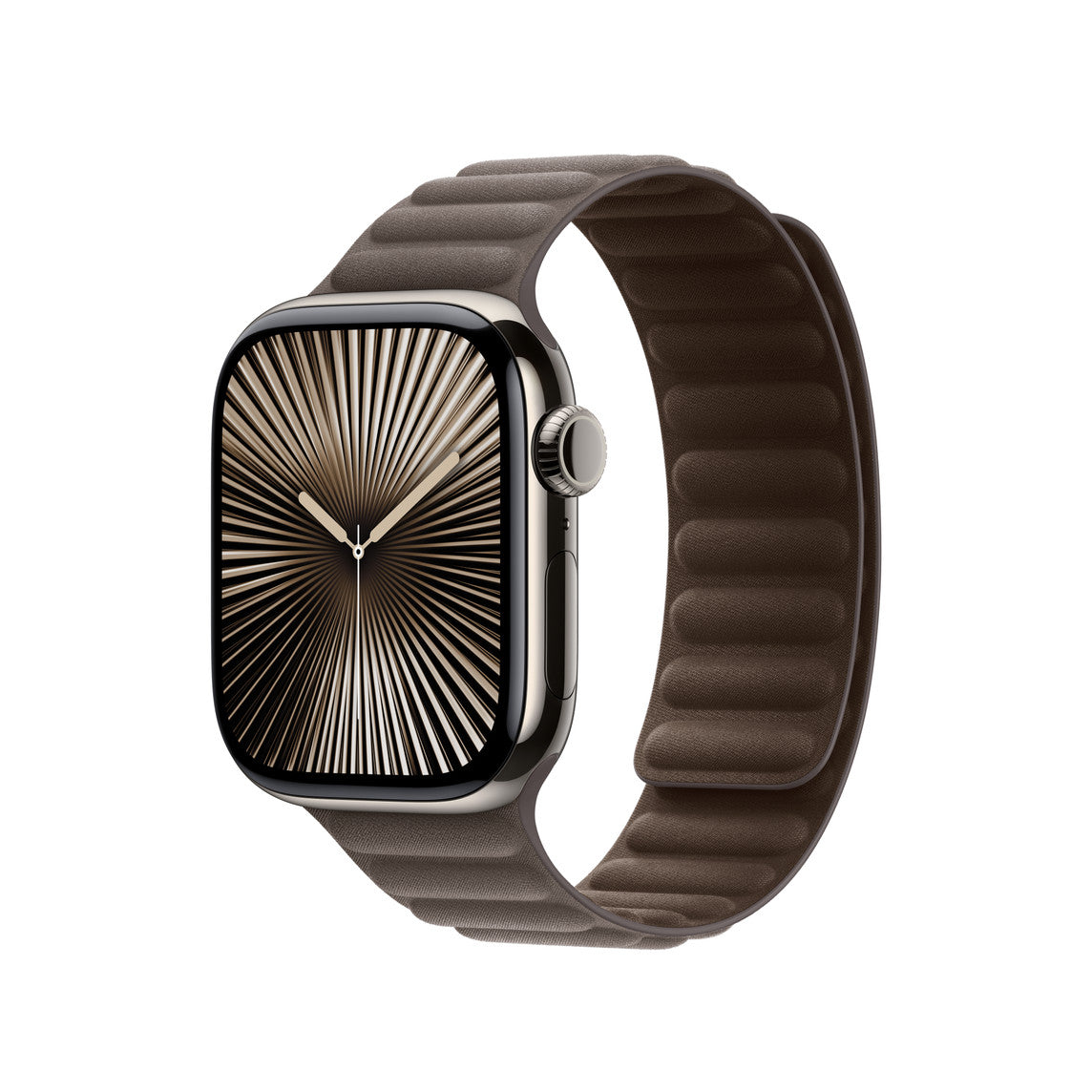 Apple Karbowany pasek magnetyczny w kolorze szarobrązowym do koperty 42 mm – rozmiar M L