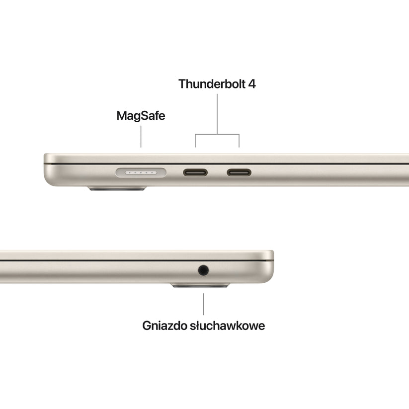 Apple MacBook Air 15" M5 10-core CPU 10-core GPU 24GB 512GB SSD - Księżycowa poświata 2026