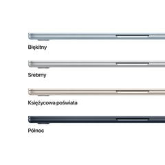 15-calowy MacBook Air: Czip Apple M4 z 10‑rdzeniowym CPU, 10‑rdzeniowym GPU, 256 GB SSD - Błękitny