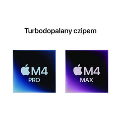 Apple MacBook Pro 14" M4 Max 16‑core CPU 40‑core GPU 64GB 1TB SSD wyświetlacz nanostrukturalny - 2024 - gwiezdna czerń
