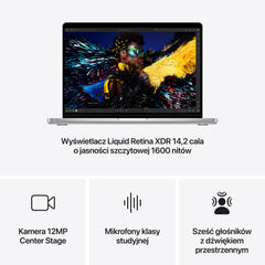 Apple MacBook Pro 14" M4 Max 16‑core CPU 40‑core GPU 64GB 1TB SSD wyświetlacz nanostrukturalny - 2024 - gwiezdna czerń