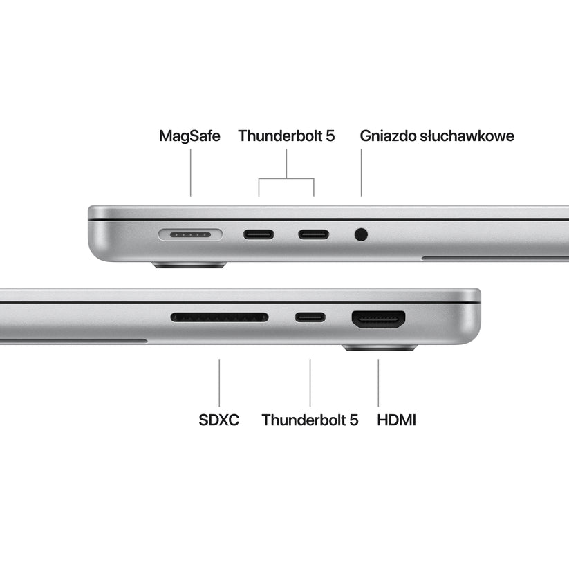 Apple MacBook Pro 14" M4 Max 16‑core CPU 40‑core GPU 64GB 1TB SSD wyświetlacz nanostrukturalny - 2024 - gwiezdna czerń