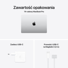 Apple MacBook Pro 14" M4 Max 16‑core CPU 40‑core GPU 64GB 1TB SSD wyświetlacz nanostrukturalny - 2024 - gwiezdna czerń