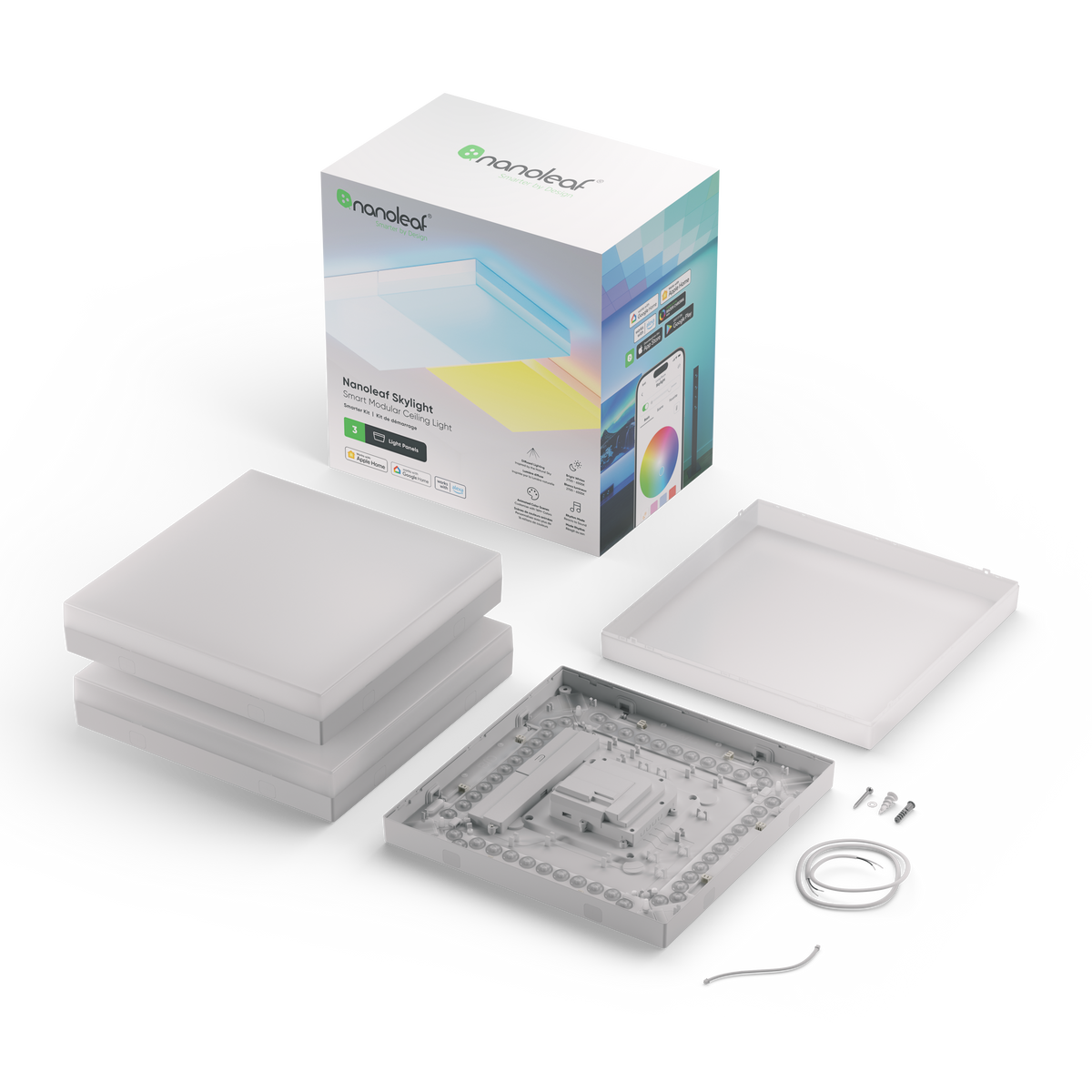 Sufitowe panele świetlne (3 sztuki) - Nanoleaf Skylight Starter Kit