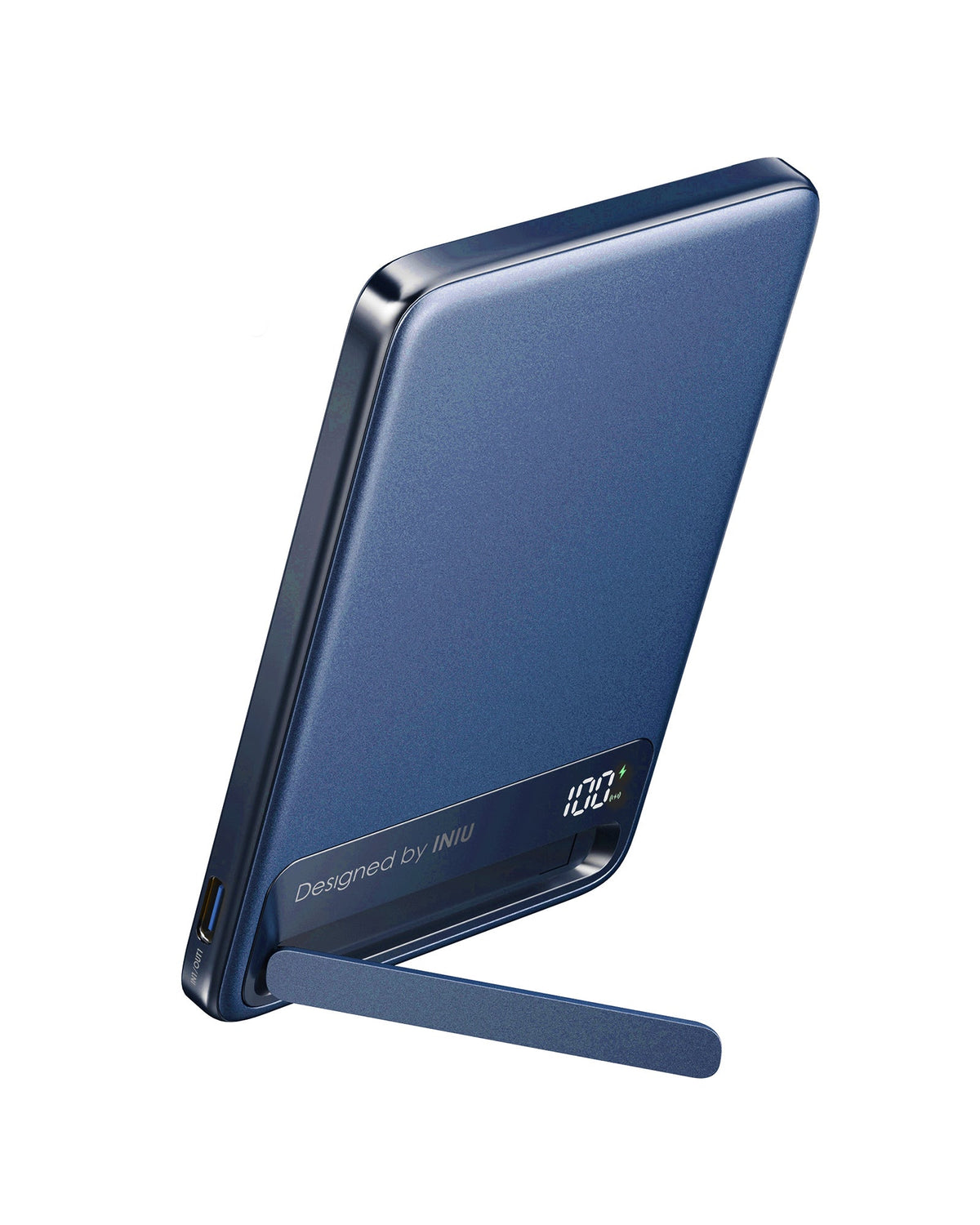 INIU Powerbank MagPro Slim - magnetyczny powerbank bezprzewodowy 5000mAh niebieski