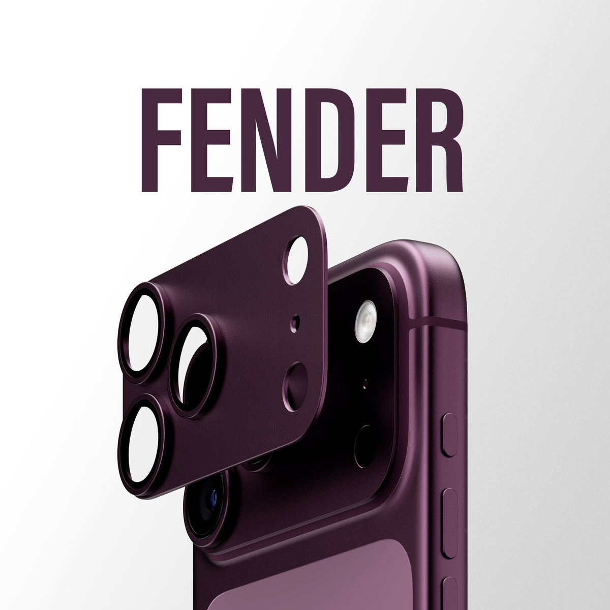 PanzerGlass Fender Camera Protector - osłona na aparat do iPhone 18 Pro Max wiśniowa