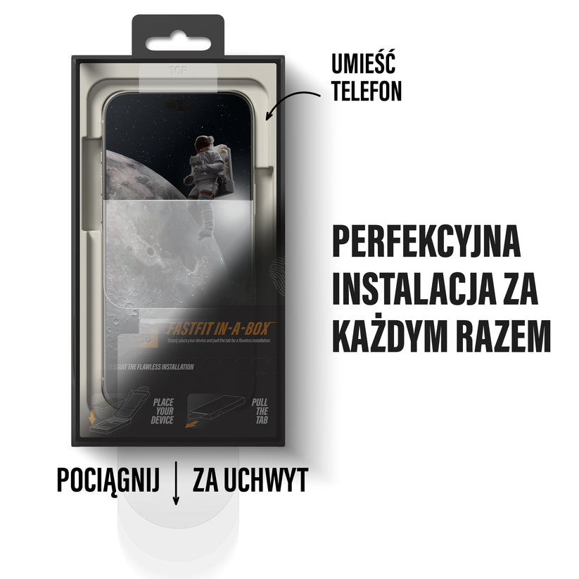 PanzerGlass Ceramic II Screen Protector Ultra Wide Fit - szkło ceramiczne do iPhone 18 Pro/17 Pro czarna ramka