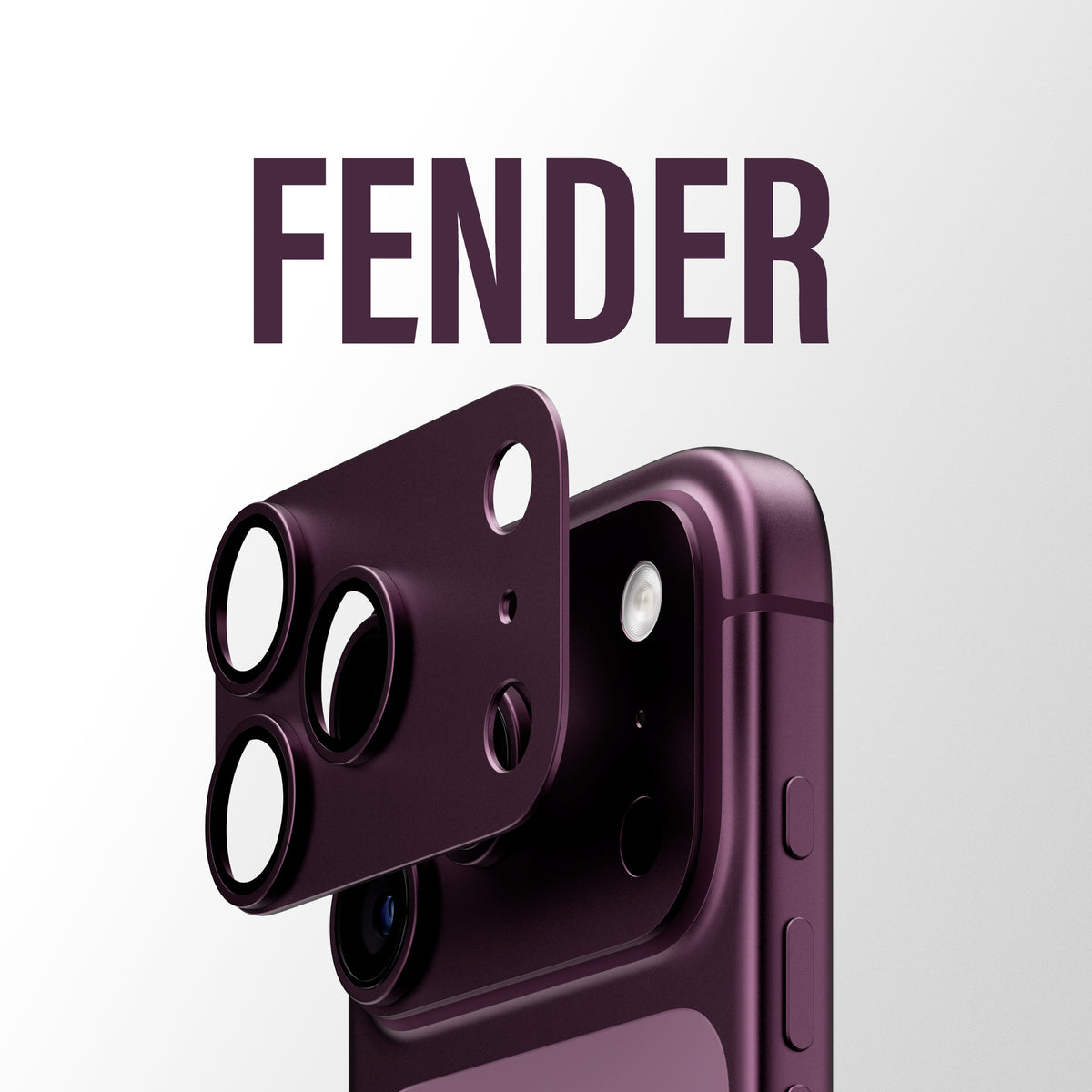 PanzerGlass Fender Camera Protector - osłona na aparat do iPhone 18 Pro wiśniowa