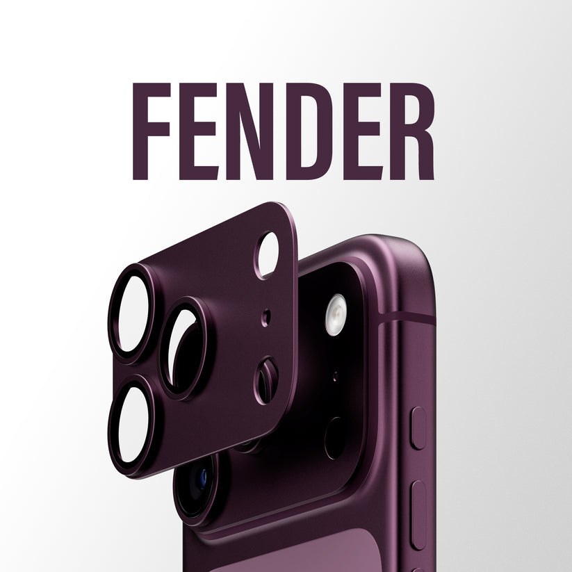 PanzerGlass Fender Camera Protector - osłona na aparat do iPhone 18 Pro wiśniowa