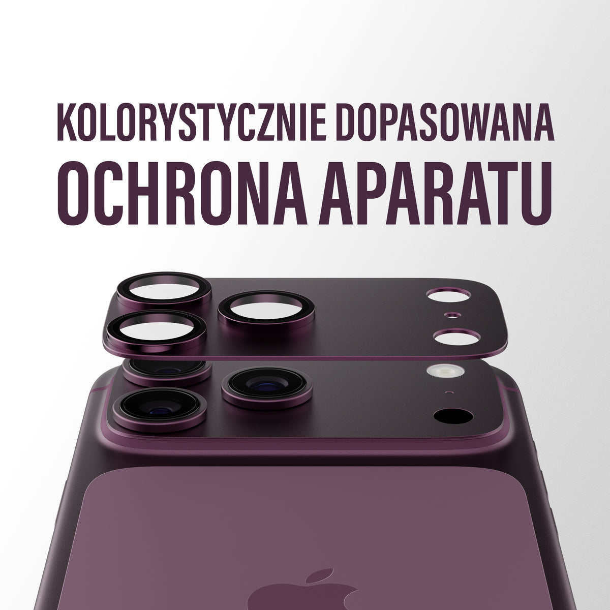 PanzerGlass Fender Camera Protector - osłona na aparat do iPhone 18 Pro wiśniowa