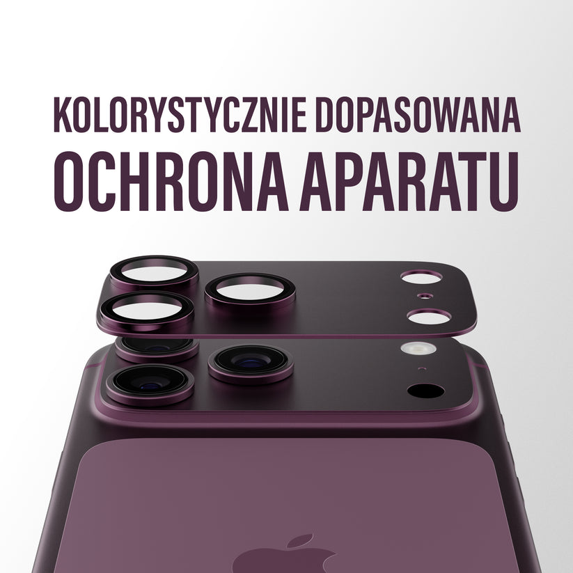 PanzerGlass Fender Camera Protector - osłona na aparat do iPhone 18 Pro wiśniowa
