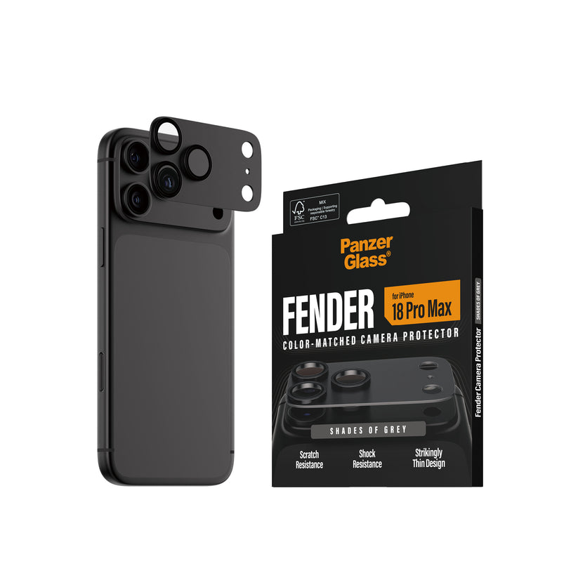 PanzerGlass Fender Camera Protector - osłona na aparat do iPhone 18 Pro Max szara