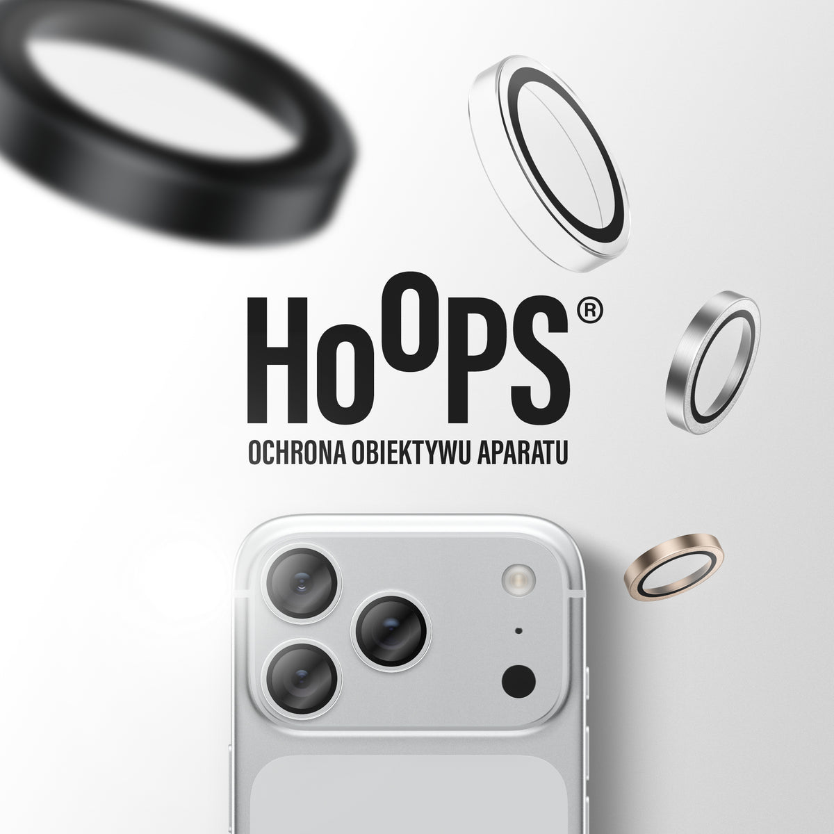 PanzerGlass Hoops Transparent Camera Lens Protector - osłonki na obiektywy do iPhone 18 Pro/18 Pro Max przezroczyste