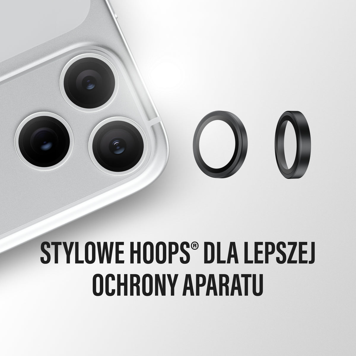 PanzerGlass Hoops Transparent Camera Lens Protector - osłonki na obiektywy do iPhone 18 Pro/18 Pro Max przezroczyste