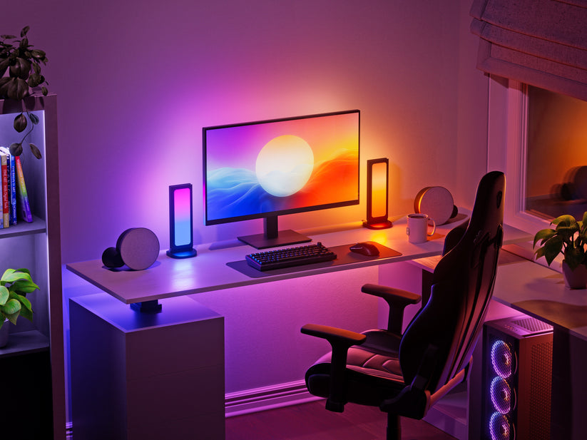 Nanoleaf Pegboard Desk Dock - podświetlana stacja dokująca do urządzeń peryferyjnych - czarna