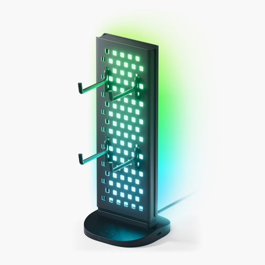 Nanoleaf Pegboard Desk Dock - podświetlana stacja dokująca do urządzeń peryferyjnych - czarna