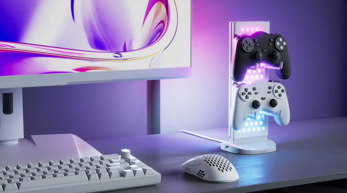 Nanoleaf Pegboard Desk Dock - podświetlana stacja dokująca do urządzeń peryferyjnych - biała