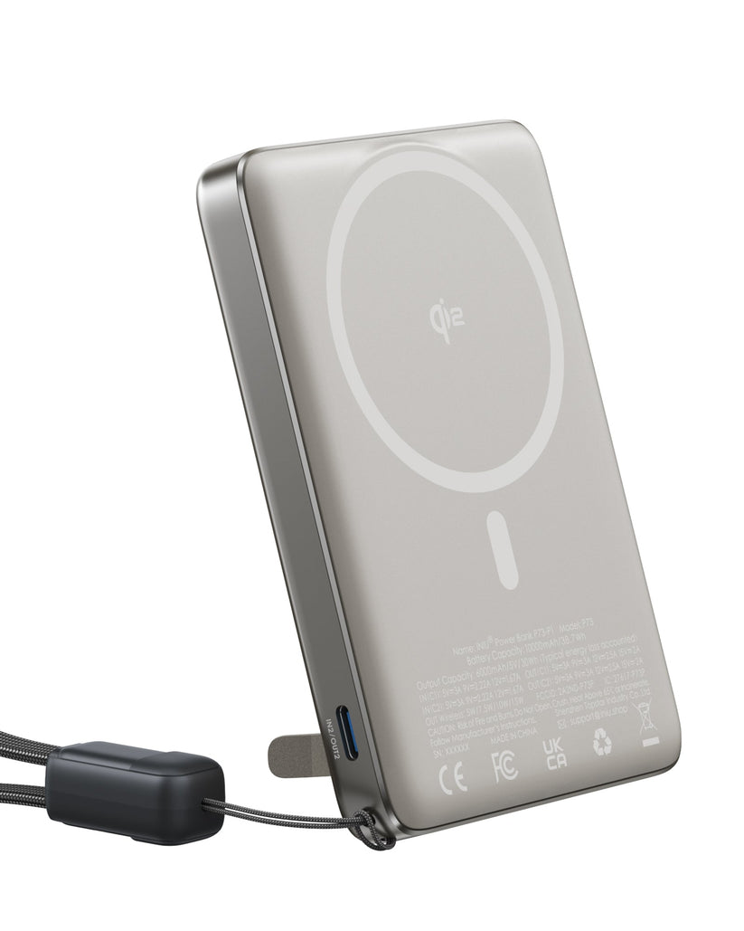 INIU Powerbank MagPro Slim - magnetyczny powerbank bezprzewodowy 10000mAh tytan
