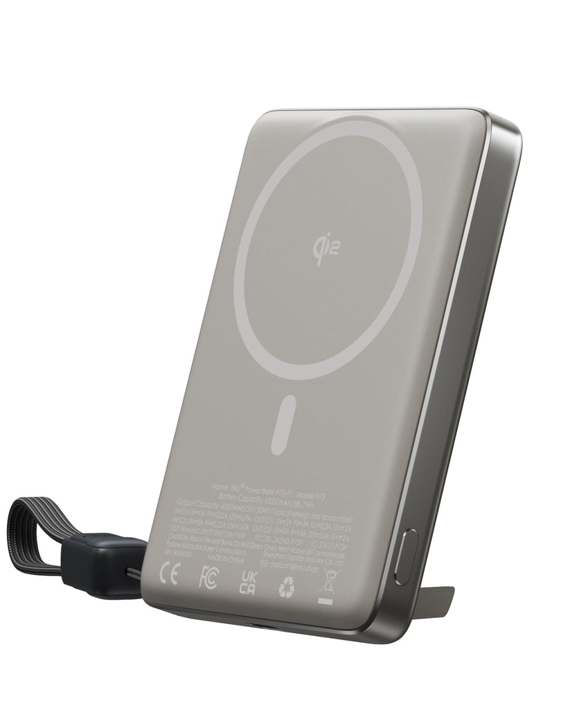 INIU Powerbank MagPro Slim - magnetyczny powerbank bezprzewodowy 10000mAh tytan