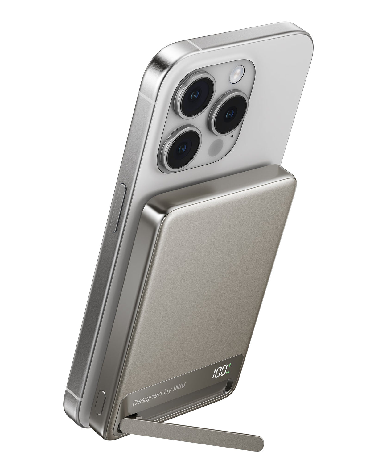 INIU Powerbank MagPro Slim - magnetyczny powerbank bezprzewodowy 10000mAh tytan