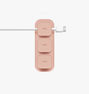 UNIQ Pod Mag - magnetyczny organizer do kabli + baza różowy