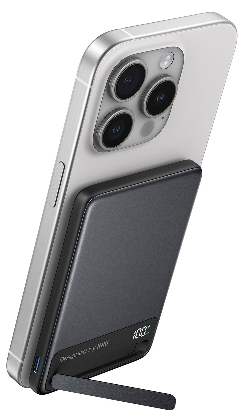 INIU Powerbank MagPro Slim - magnetyczny powerbank bezprzewodowy 5000mAh czarny