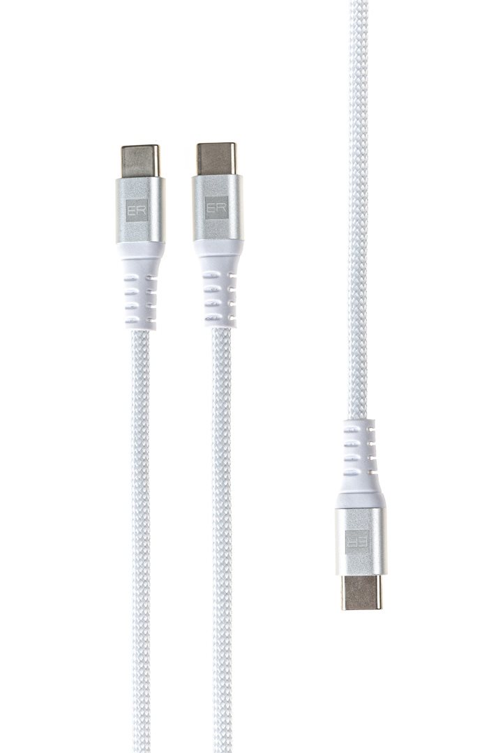 ER Power Inteligent Cable Extender - kabel USB-C 2 x USB-C 100W 1,5m biały