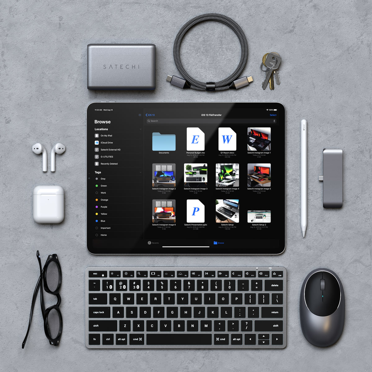 Satechi Slim X1 - klawiatura BT do trzech urządzeń USB-C space black