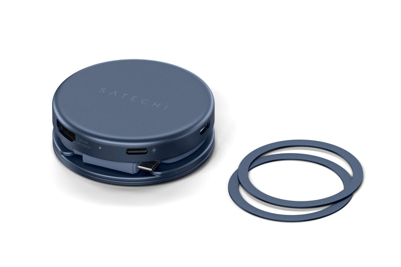 Satechi OntheGo 5-in-1 Multiport Adapter - adapter do urządzeń mobilnych USB-C/USB-A/HDMI 4K/czytnik kart SD/USB-C PD indygo