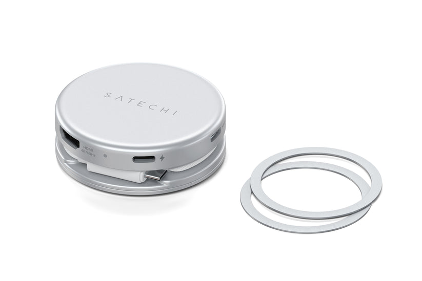 Satechi OntheGo 5-in-1 Multiport Adapter - adapter do urządzeń mobilnych USB-C/USB-A/HDMI 4K/czytnik kart SD/USB-C PD srebrny