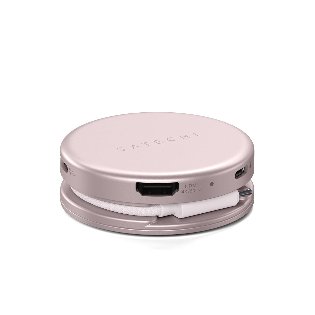 Satechi OntheGo 5-in-1 Multiport Adapter - adapter do urządzeń mobilnych USB-C/USB-A/HDMI 4K/czytnik kart SD/USB-C PD różowy